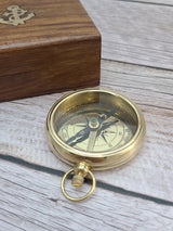 Antique Compass Reproduction, Vintage Compass, Brass Compass, Pocket Compass - Pink Horse Florida