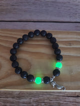 Beaded Seahorse Glow in the Dark Bracelet, Seahorse Bracelet Glow in the Dark Bracelets Bulk - Pink Horse Florida