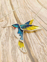 Hummingbird Stained Glass, Hummingbird Stained Glass Set of Two, Hummingbird Ornament, Hummingbird Wall Art, Hummingbird Art - Pink Horse Florida