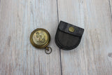 Antique Compass, Vintage Compass, Pocket Compass, Brass Compass, Working Compass, Compass with Anchor, Nautical Compass, Antique Collection - Pink Horse Florida