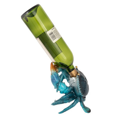 Blue Crab Ceramic Utensil or Wine Bottle Holder
