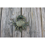 Crab Door Knocker, Crab Decor, Door Knocker, Beach Door Knocker, Beach Decor, Crab FIgurine, Coastal - Pink Horse Florida