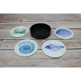 Seashell Coasters, Beach Coasters, Seashell Decor, Beach Home Decor, Nautical Coasters, Nautical - Pink Horse Florida