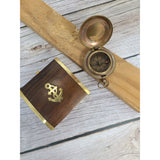 Antique Compass, Vintage Compass, Pocket Compass, Brass Compass - Pink Horse Florida
