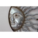 Moon and Sun Face, Moon and Sun Wall Hanging, Metal Wall Hanging, Patio Decor, Porch - Pink Horse Florida
