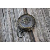 Ship Antique Compass, Antique Compass with Ship, Antique Compass, Vintage Compass, Pocket Compass, - Pink Horse Florida