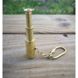 Telescope Keychain, Vintage Keychain, Brass Keychain, Nautical Keychain, Telescope, Spy Glass, Star - Pink Horse Florida