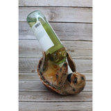Sea Turtle Bottle Holder, Turtle Figurine, Natural Color Turtle Wine Bottle Holder - Pink Horse Florida