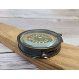 Antique Compass, Vintage Compass, Pocket Compass, Brass Compass, Sundial - Pink Horse Florida