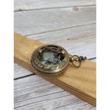 Antique Compass, Compass in Leather Pouch, Vintage Look Compass, Compass with Chain - Pink Horse Florida