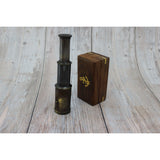 Telescope, Brass Vintage Telescope, Small Vintage Telescope, Telescope With Case, Brass Telescope in - Pink Horse Florida