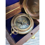 Antique Compass, Vintage Compass, Pocket Compass, Brass Compass - Pink Horse Florida