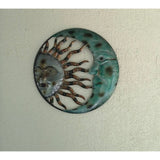 Moon and Sun Face, Moon and Sun Wall Hanging, Metal Wall Hanging, Garden Decor, Porch Decor, Porch - Pink Horse Florida