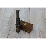 Telescope, Brass Vintage Telescope, Small Vintage Telescope, Telescope With Case, Brass Telescope in - Pink Horse Florida