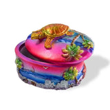 Sea Turtle Storage Box, Turtle Storage Box, Sea Turtle Box, Beach Decor, Turtle Decor, Jewelry Box, - Pink Horse Florida