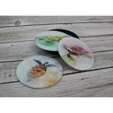 Turtle Coasters, Beach Coasters, Sea Turtle Coasters, Beach Home Decor, Nautical Decor, Turtle Lover - Pink Horse Florida