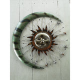 Moon, Sun, and Stars Wall Hanging, Metal Wall Hanging, Moon, Sun and Stars Outdoor Decor - Pink Horse Florida