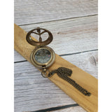 Antique Compass, Compass in Leather Pouch, Vintage Look Compass, Compass with Chain - Pink Horse Florida