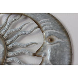Moon and Sun Face, Moon and Sun Wall Hanging, Metal Wall Hanging, Patio Decor, Porch - Pink Horse Florida