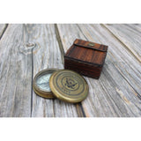 Navy Compass, U.S. Navy Gift, Antique Compass, Vintage Compass, Military Compass, Brass Compass - Pink Horse Florida