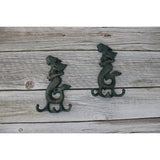 Mermaid Hook set, Mermaid Hook SET OF TWO, Mermaid Key Hook Beach Decor Mermaid Decor Key hook - Pink Horse Florida