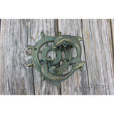 Ship Wheel Door Knocker, Dolphin Door Knocker, Dolphin Decor for Door, Nautical Decor, Door Knocker, - Pink Horse Florida