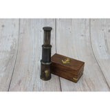 Telescope, Brass Vintage Telescope, Small Vintage Telescope, Telescope With Case, Brass Telescope in - Pink Horse Florida