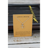 Anchor Necklace, Anchor Jewelry, Beach Necklace, Anchor Pendant, Anchor Gift, Silver Anchor Necklace - Pink Horse Florida