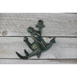 Mermaid Hook, Anchor Hook, Mermaid Anchor Hook, Mermaid Key Hook, Beach Decor, Mermaid Decor, Key - Pink Horse Florida