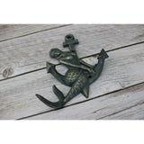 Mermaid Hook, Anchor Hook, Mermaid Anchor Hook, Mermaid Key Hook, Beach Decor, Mermaid Decor, Key - Pink Horse Florida