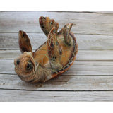 Sea Turtle Bottle Holder, Turtle Figurine, Natural Color Turtle Wine Bottle Holder - Pink Horse Florida