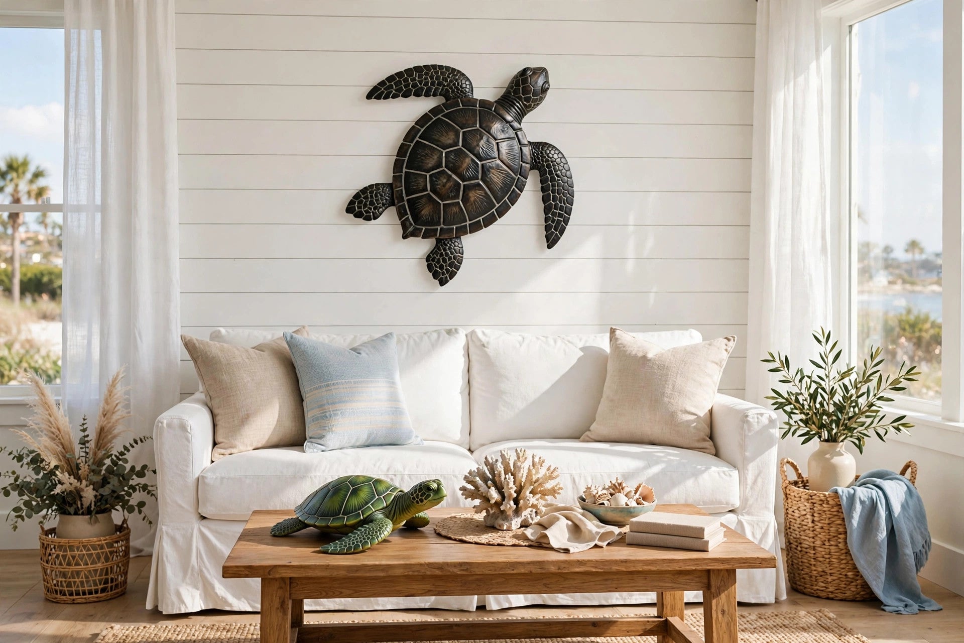 7 Easy Ways to Style Sea Turtle Decor in a Coastal Home