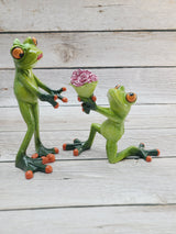 Frog Couple, Frog Couple Figurine, Gift for Him, Gift for Her, Couples Gifts, Marriage Proposal Figurine, Frog Figurine - Pink Horse Florida