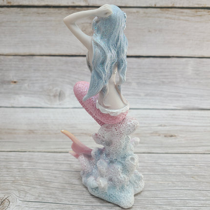 Mermaid Figurine, Mermaid Decor, Coastal Decorative Accent, Mermaid Collectibles, Mermaid Lover, Mermaid Gift - Pink Horse Florida