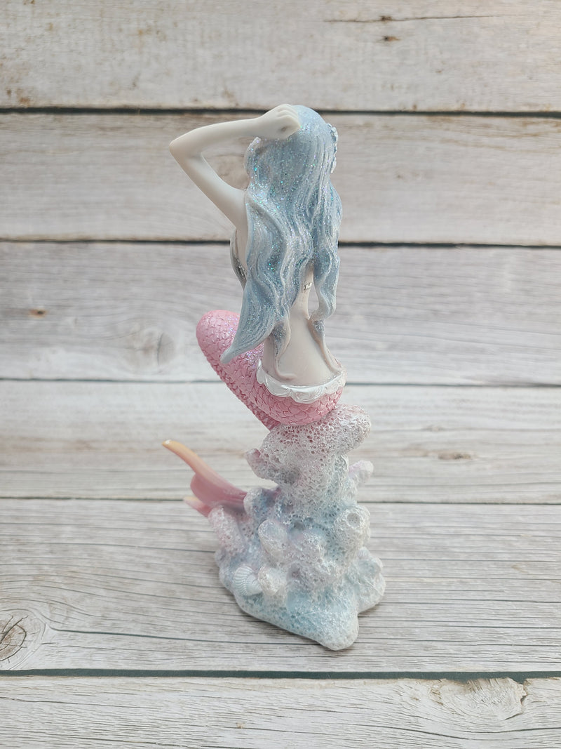 Mermaid Figurine, Mermaid Decor, Coastal Decorative Accent, Mermaid Collectibles, Mermaid Lover, Mermaid Gift - Pink Horse Florida