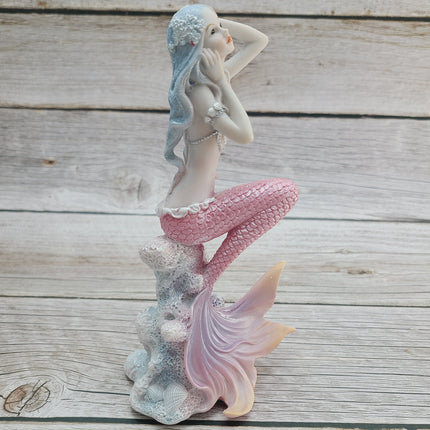 Mermaid Figurine, Mermaid Decor, Coastal Decorative Accent, Mermaid Collectibles, Mermaid Lover, Mermaid Gift - Pink Horse Florida