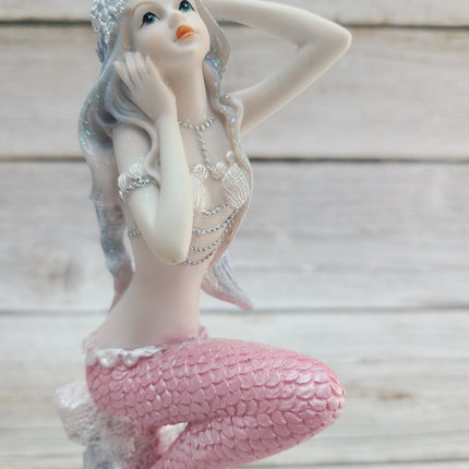 Mermaid Figurine, Mermaid Decor, Coastal Decorative Accent, Mermaid Collectibles, Mermaid Lover, Mermaid Gift - Pink Horse Florida