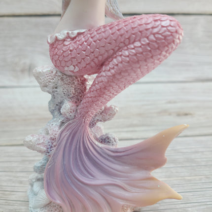 Mermaid Figurine, Mermaid Decor, Coastal Decorative Accent, Mermaid Collectibles, Mermaid Lover, Mermaid Gift - Pink Horse Florida