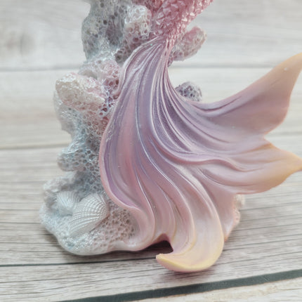 Mermaid Figurine, Mermaid Decor, Coastal Decorative Accent, Mermaid Collectibles, Mermaid Lover, Mermaid Gift - Pink Horse Florida