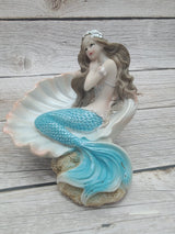 Mermaid Figurine, Mermaid Decor, Coastal Decorative Accent, Mermaid Collectibles, Mermaid Lover, Mermaid Gift - Pink Horse Florida