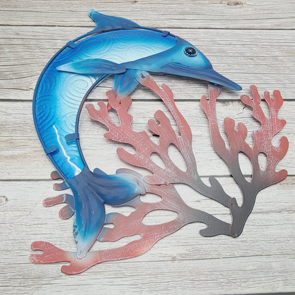 Dolphin Wall Art, Dolphin Wall Decor, Nautical Decor, Dolphin Gift, Dolphin Wall Accents, Dolphin Wall Sculpture - Pink Horse Florida