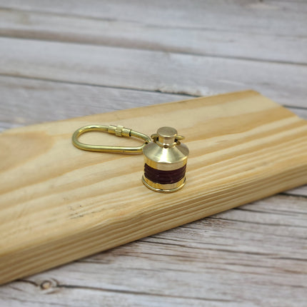 Lantern Keychain, Lantern Keyring, Vintage Reproduction Keychain, Brass Keychain, Nautical Keychain - Pink Horse Florida