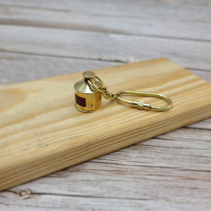 Lantern Keychain, Lantern Keyring, Vintage Reproduction Keychain, Brass Keychain, Nautical Keychain - Pink Horse Florida