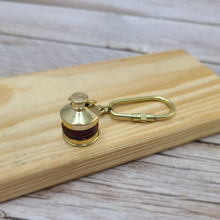 Lantern Keychain, Lantern Keyring, Vintage Reproduction Keychain, Brass Keychain, Nautical Keychain - Pink Horse Florida