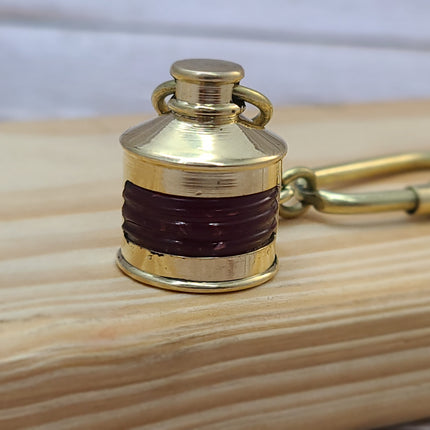 Lantern Keychain, Lantern Keyring, Vintage Reproduction Keychain, Brass Keychain, Nautical Keychain - Pink Horse Florida