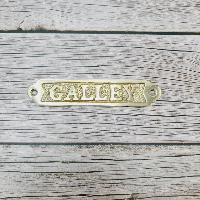 Boat Galley Sign, Galley Sign, Brass Galley Sign, Nautical Decor - Pink Horse Florida