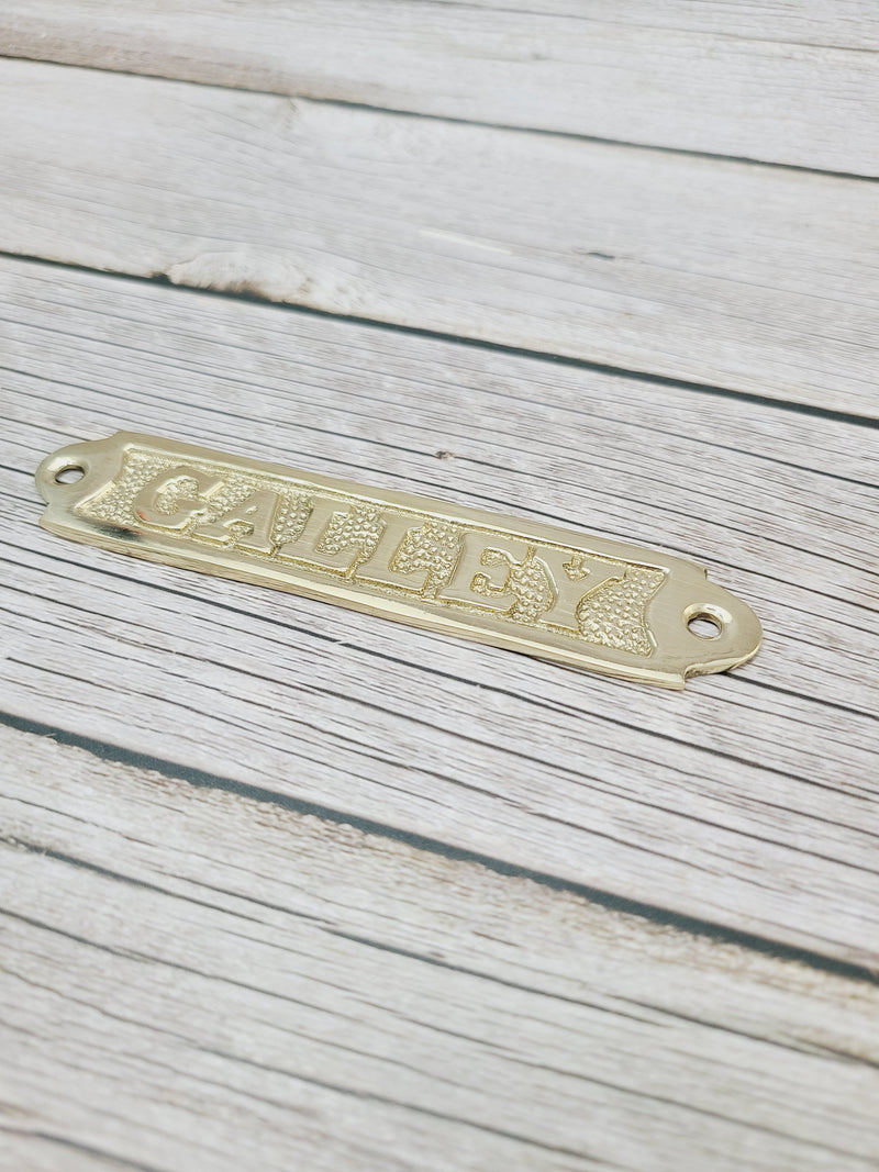 Boat Galley Sign, Galley Sign, Brass Galley Sign, Nautical Decor - Pink Horse Florida