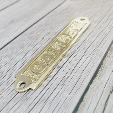 Boat Galley Sign, Galley Sign, Brass Galley Sign, Nautical Decor - Pink Horse Florida