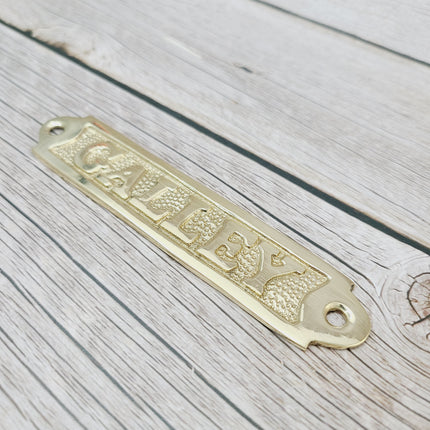 Boat Galley Sign, Galley Sign, Brass Galley Sign, Nautical Decor - Pink Horse Florida