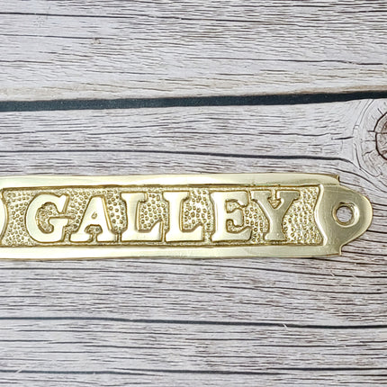 Boat Galley Sign, Galley Sign, Brass Galley Sign, Nautical Decor - Pink Horse Florida